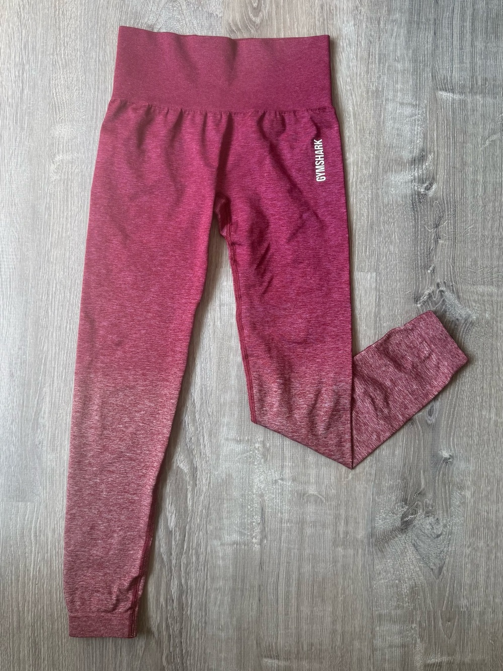 Gymshark Women’s XXS (0-2) Ombre Maroon High-Waist Leggings